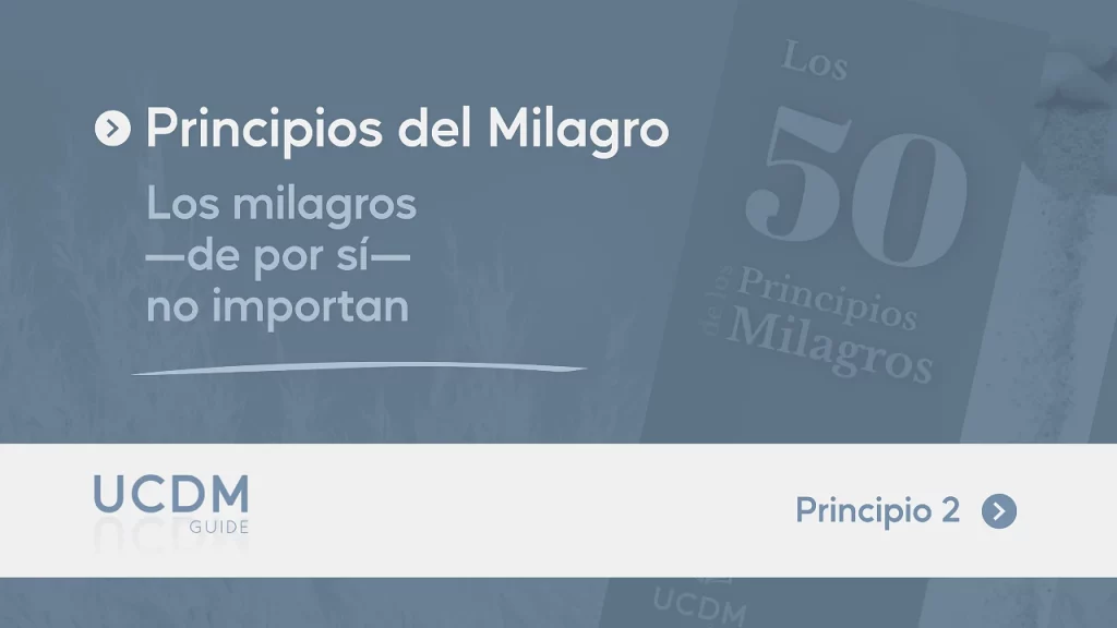 Los milagros —de por sí— no importan. Lo único que importa es su Fuente, la Cual está más allá de toda posible evaluación.