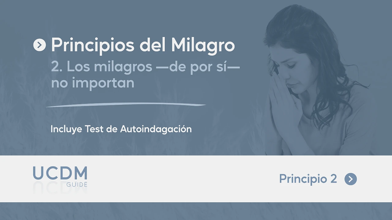 Los milagros —de por sí— no importan. Lo único que importa es su Fuente, la Cual está más allá de toda posible evaluación.